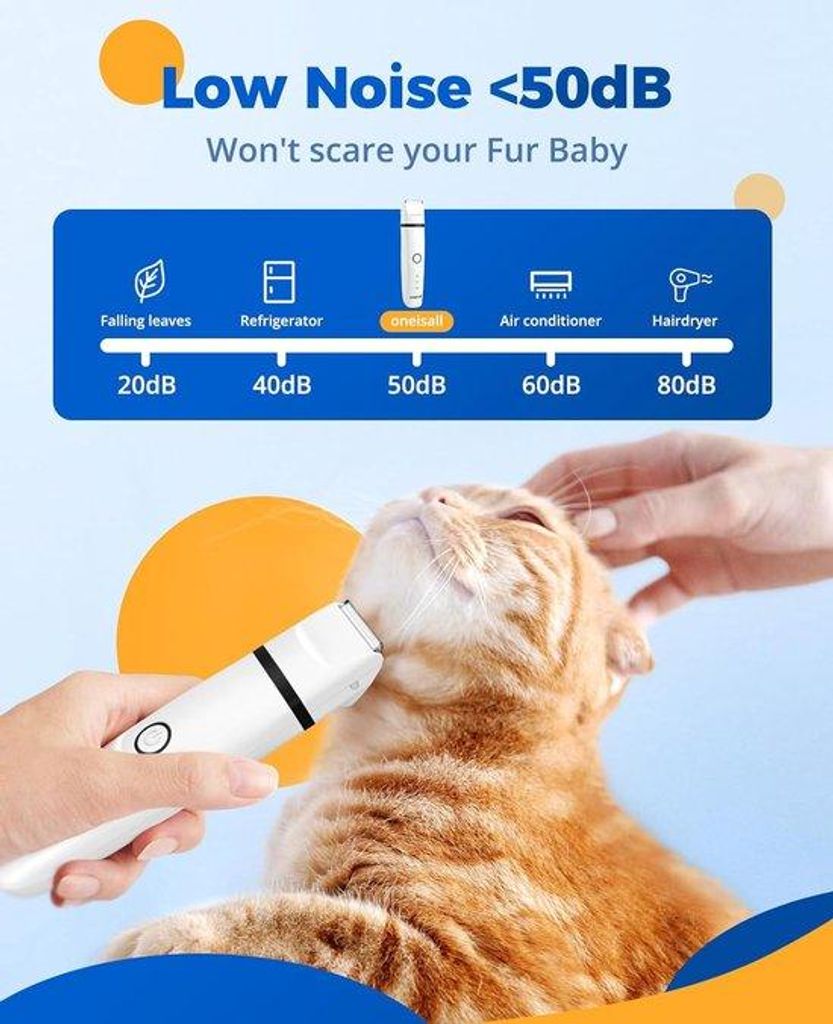 Elektrische Haarpflege für Hunde und Katzen, Drahtlose Tondeuse, professionelle Haartrimmer für Hunde und Katzen