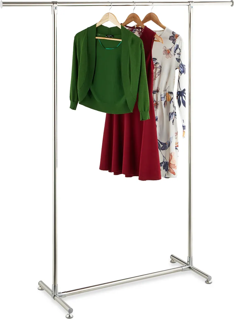 Vestiaire autoportant en métal chromé Relaxdays pour votre entrée