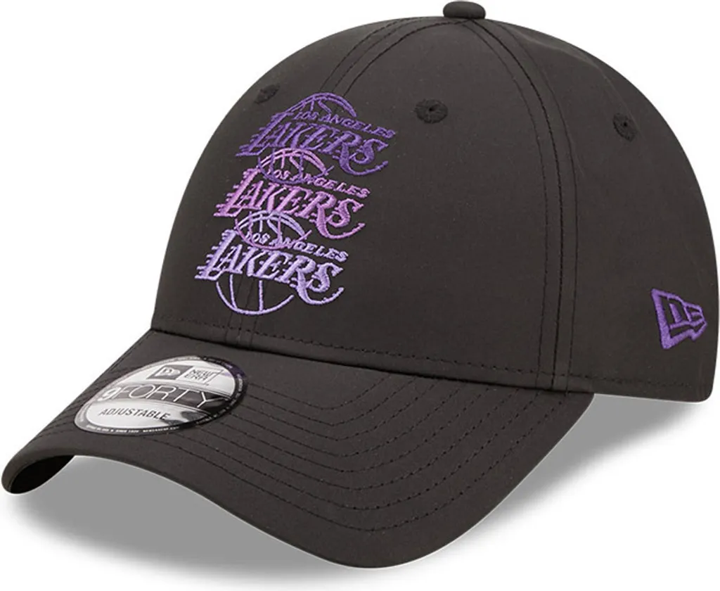 Casquette New Era NBA 9FORTY Los Angeles Lakers Stacked Logo Noire