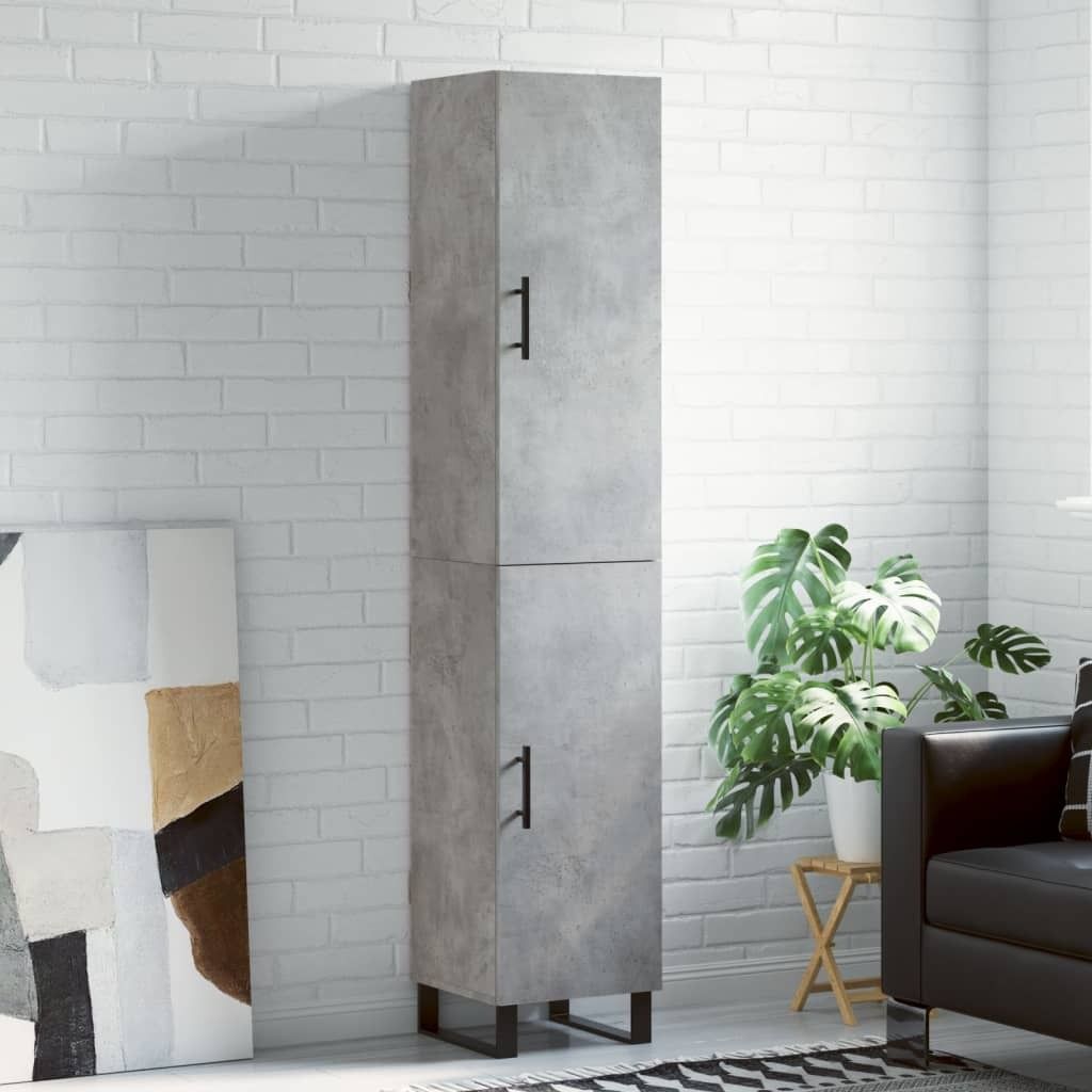 "im Sonderangebot"Highboard - Schubladenkommode/Sideboard - elegantes Design - Flur, Wohnzimmer - Betongrau 34,5x34x180cm Holzwerkstoff Promotion97...