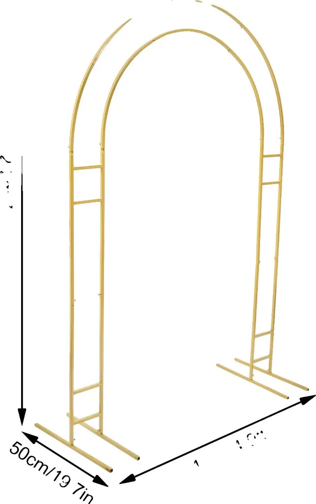 Arche pour photobooth et fond de scène doré spécial fête de mariage L-a