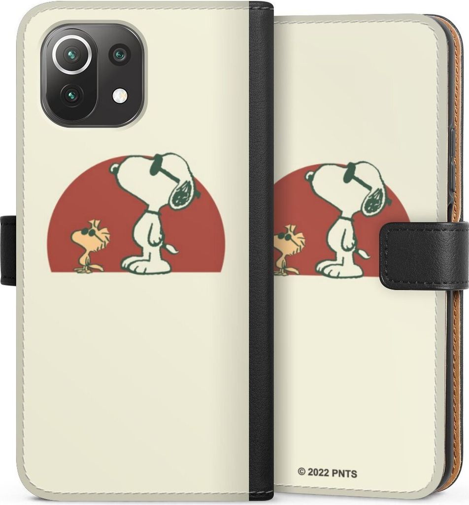 DeinDesign Klapphülle für Xiaomi Mi 11 Lite Handytasche Lederhülle Tasche Offizielles Lizenzprodukt Snoopy Kindheit