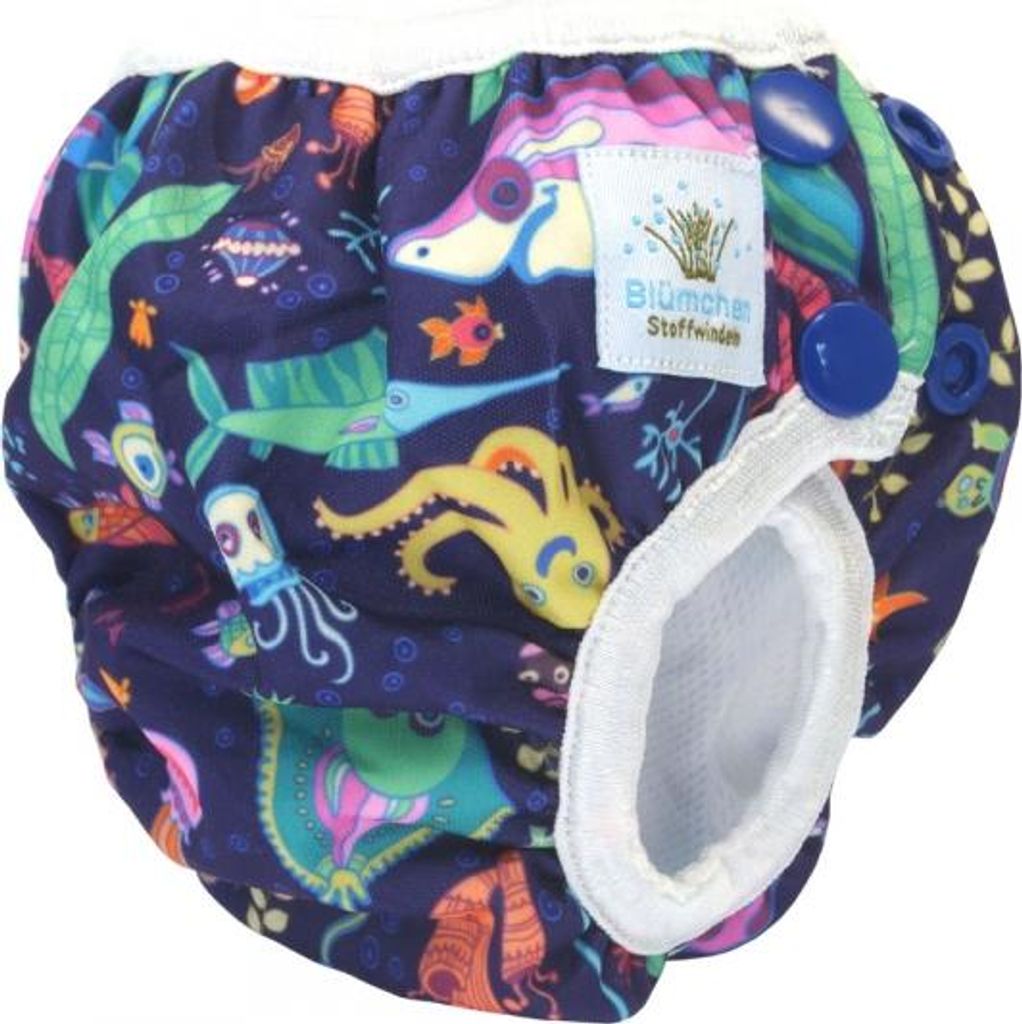 Blümchen Schwimmwindel Badewindel Korallenriff BabyBadehose S 3-6 kg