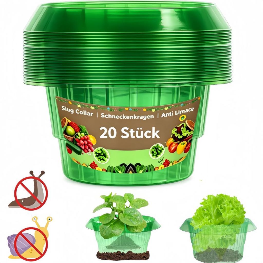 20 Stück Schneckenschutzring Set, Schneckenschutz Produktbild 