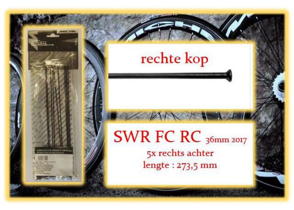 Miche Spaak+Nip. 5x RA SWR FC RC 36mm Drahtrand 2017