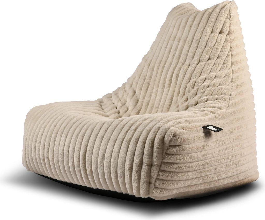 Extreme Lounging - b-bag mighty-b cord - Sitzsack für Erwachsene - Indoor - weicher und bequemer Stoff - Natural