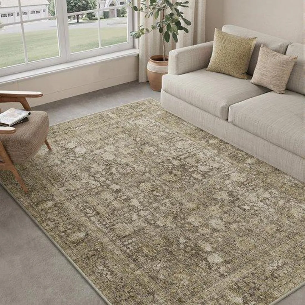 Tapis de salon noir antidérapant 150x210 cm lavable fini les glissades