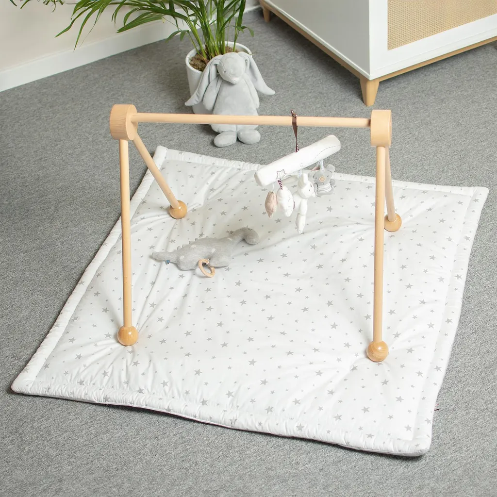 Espace de Jeu Bébé Stella 100x100 cm - Idéal Motricité Libre Blanc - 3