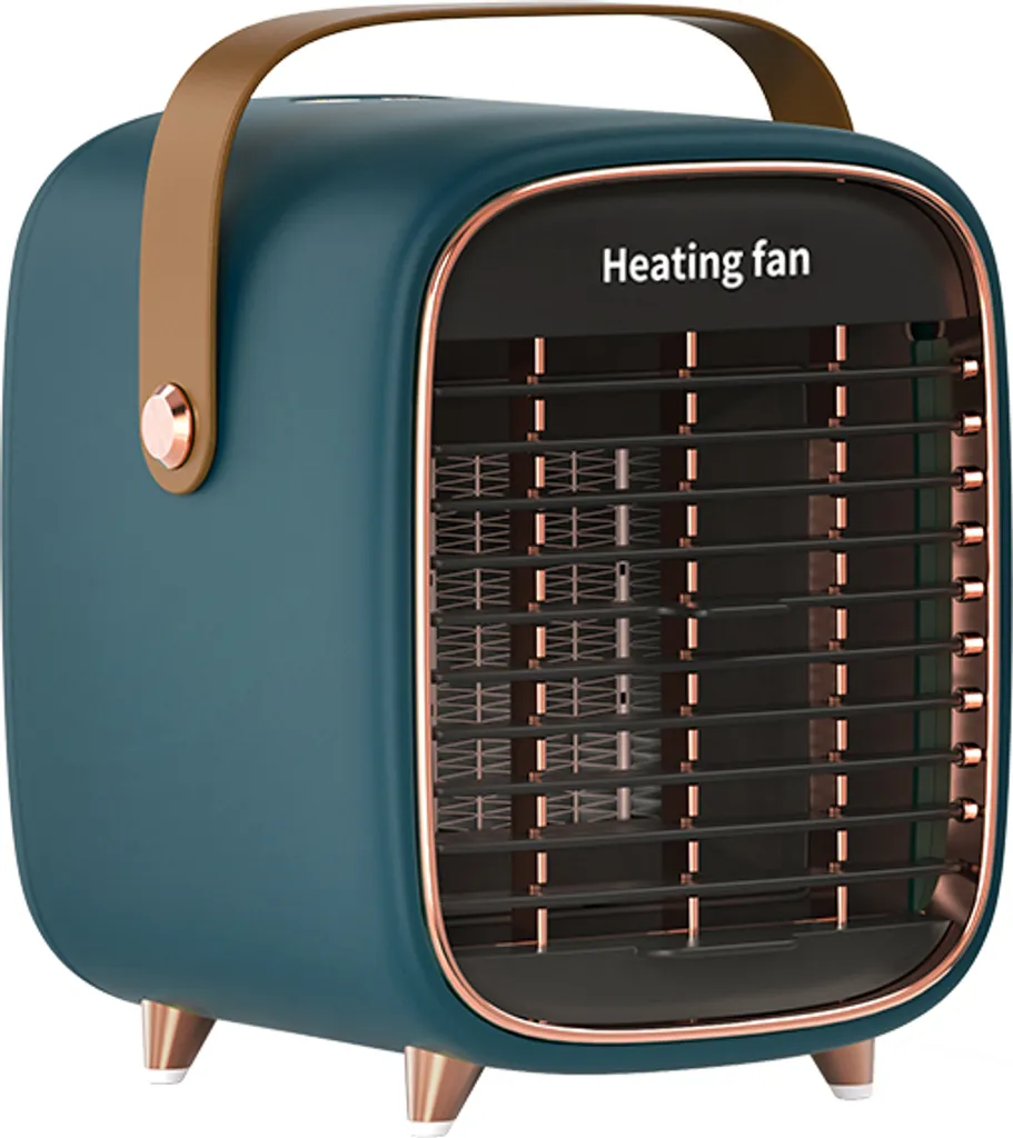 Radiateur d'appoint design rétro vert foncé pour chauffer la chambre
