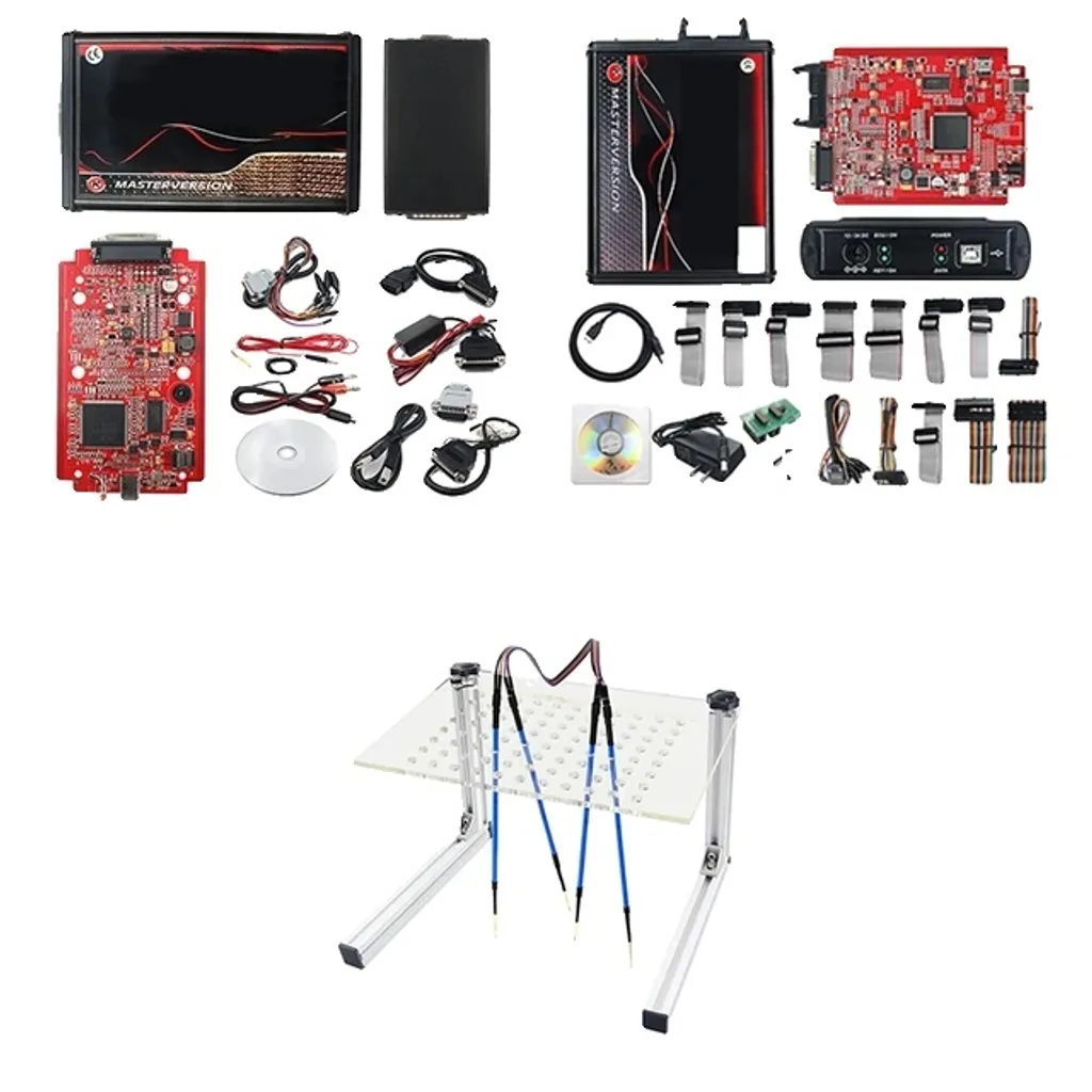 Kess V5017 Rouge et Cadre BDM LED avec ECU Manager pour KTAG complet