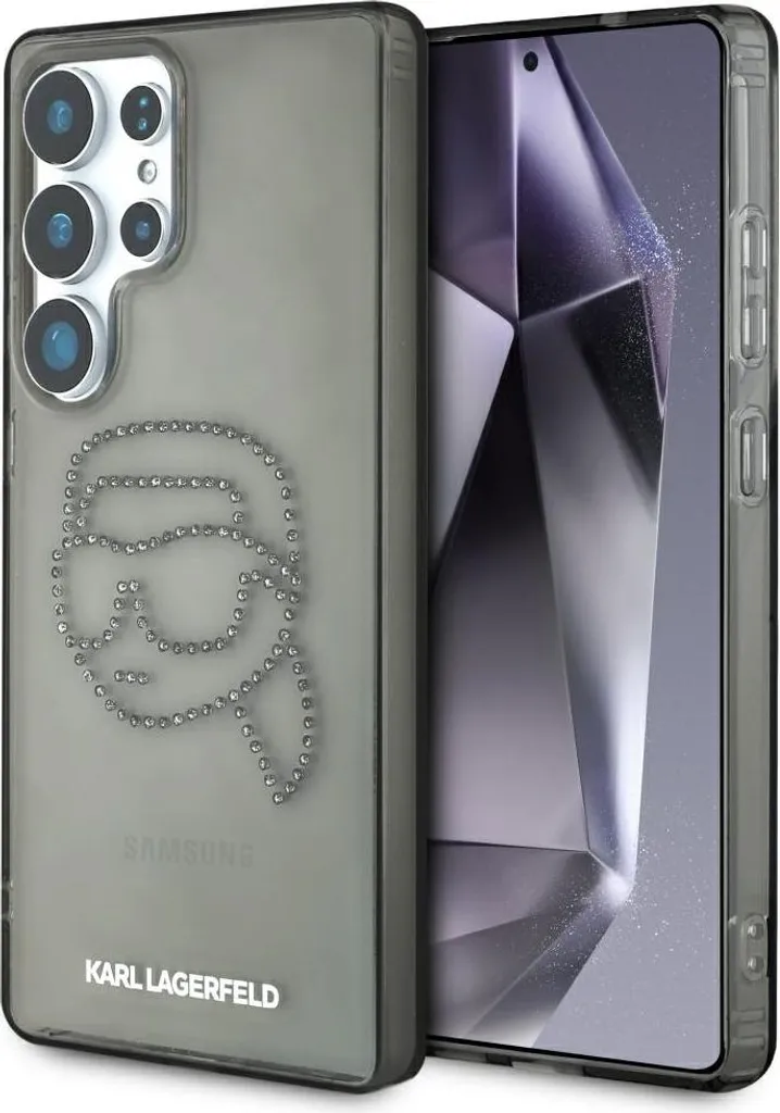 Custodia Karl Lagerfeld Strass Karl Head Samsung S25 Ultra Nero Luxury