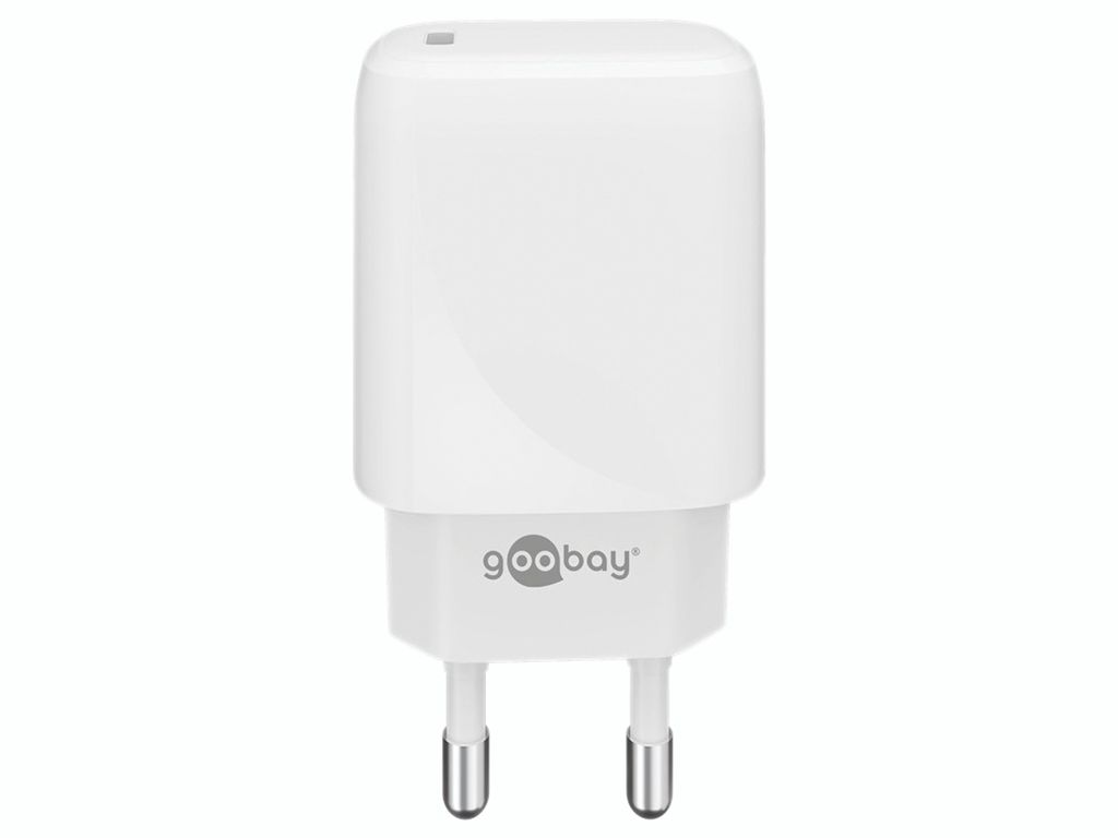 goobay Schnellladegerät für Geräte mit USB-C PD Power Delivery 20W weiß (1er Softpack)