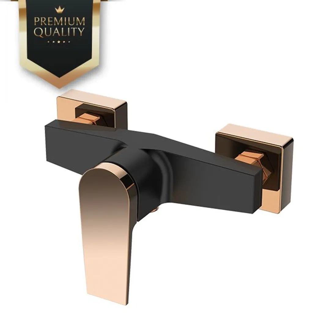 Miscelatore Doccia Midnight | Emozioni in Oro Rosa e Nero Opaco - 9