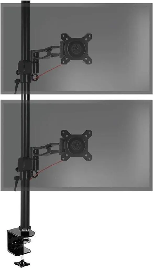 Support d'Écran Double Bras Gain de Place | Fixation VESA Ergonomique