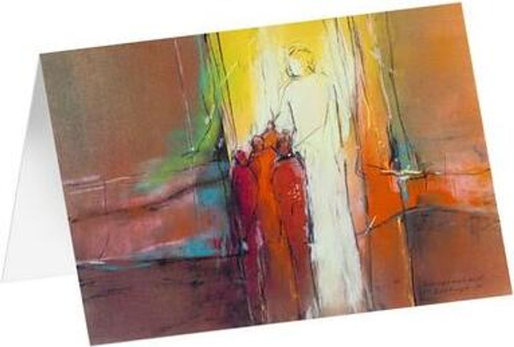 Engelbegleitung - Kunst-Faltkarten ohne Text (5 Stück)
