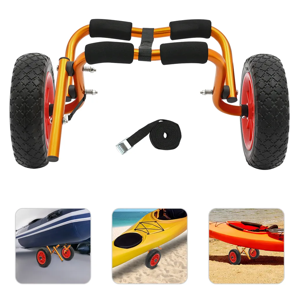 Chariot de transport pour kayak et bateau pliable idéal pour la plage