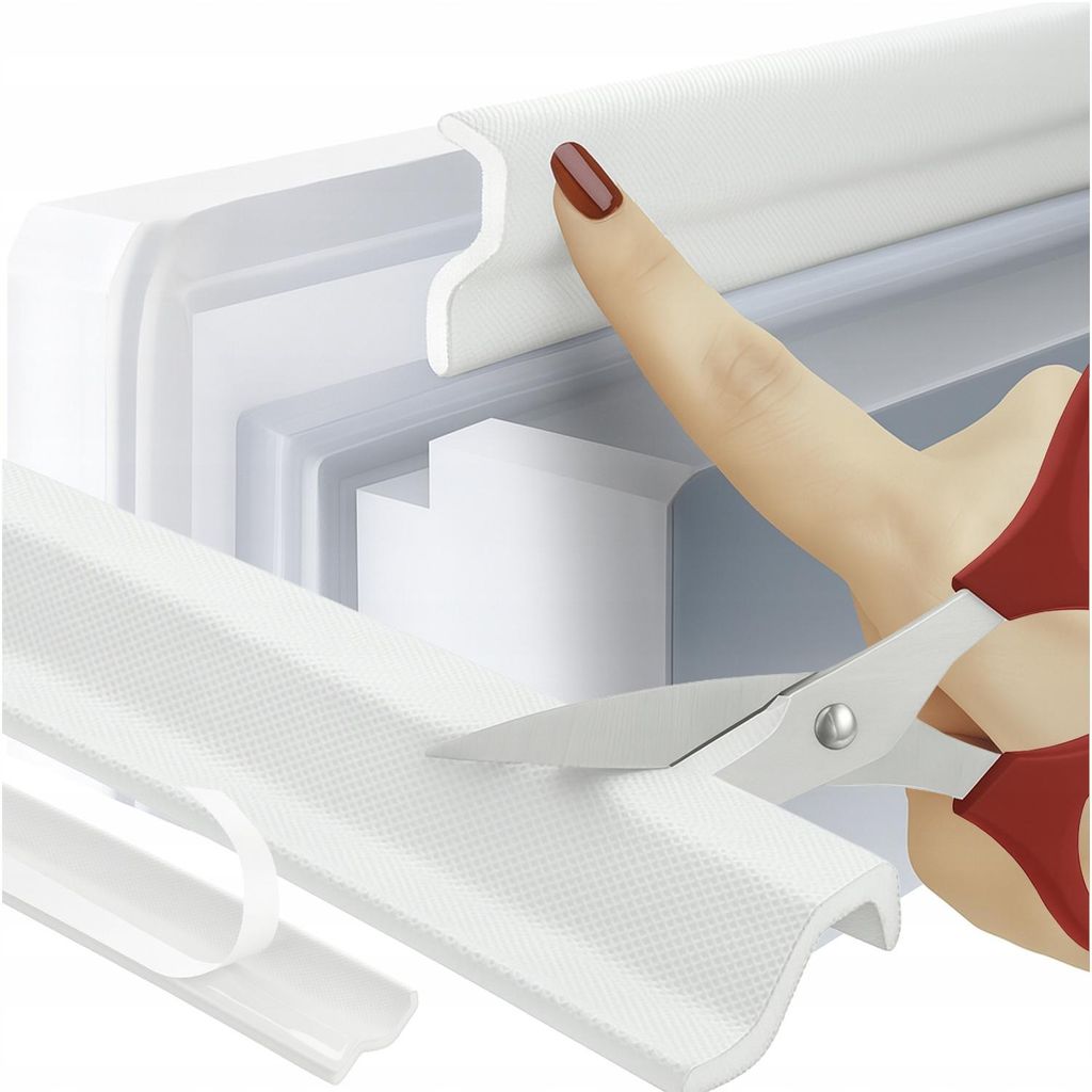 Selbstklebende Dichtung für Fenster und Türen, 4 m, weiß - Produktbild 