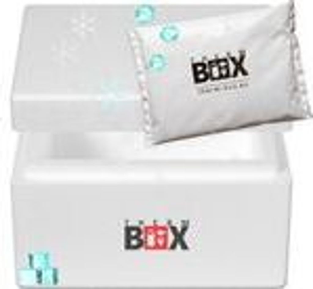 THERM-BOX Styroporbox 5W mit 1x Kühlakku für Kühlbox 5,9L Innen: 25x19x12cm Transportbox Thermbehälter Wiederverwendbar