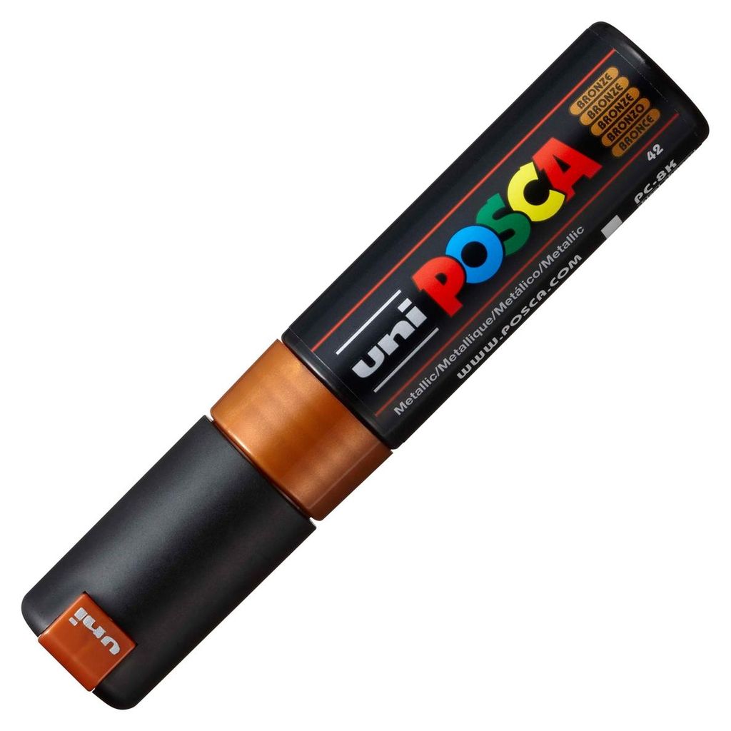 POSCA uni PC-8K, 1 Stück(e), Bronze, Meißel, Schwarz, Bronze, 8 mm, Tinte auf Wasserbasis