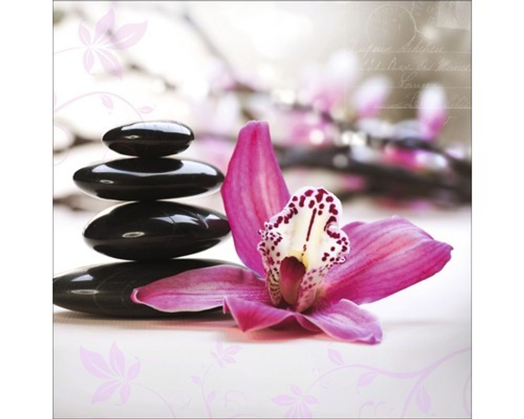 Glasbild Relaxation II 20x20 cm