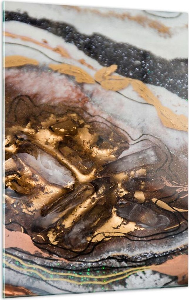 Bilder auf glas - Einteilig - Abstraktion Marmor Textur - 50x70cm - Glasbilder - Wandbilder - Bilder - zum Aufhängen bereit - Wanddekoration aus G...