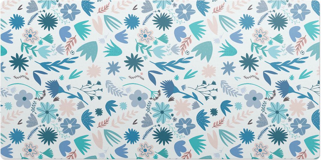 Florales Retro-Muster– Schreibtischunterlage – Schreibtisch Tischunterlage – 120x60 cm – Unterlage Groß Schreibtischmatte