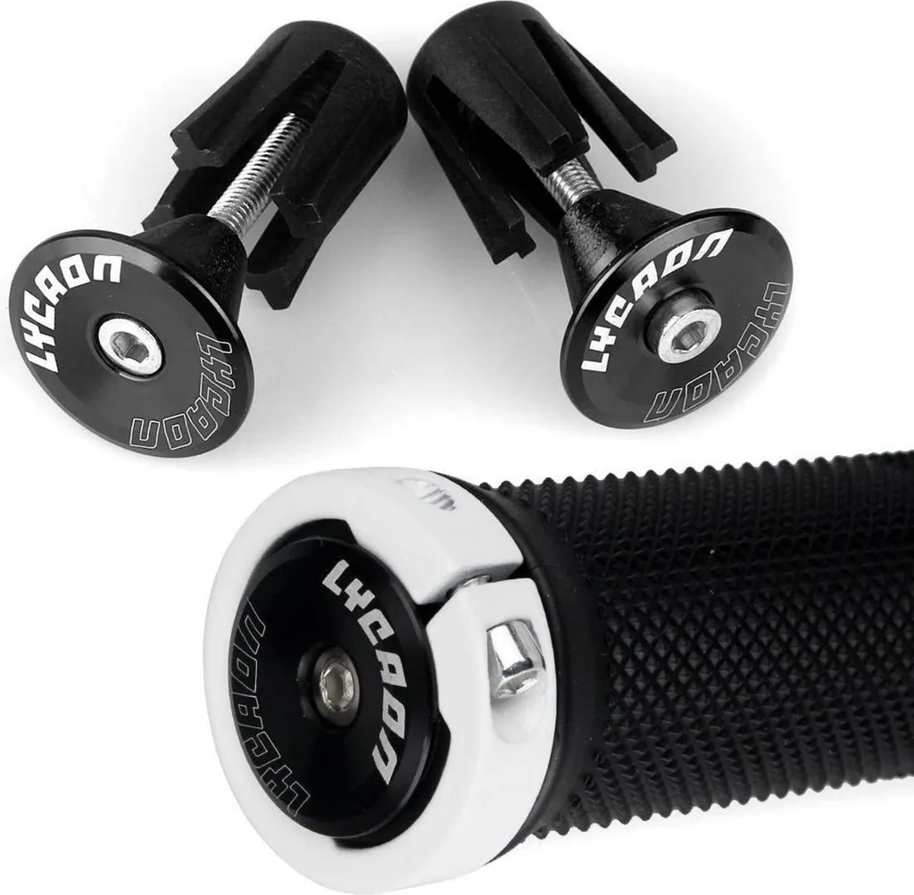 LYCAON Poignées de Guidon Vélo en Caoutchouc et Aluminium Lock 22mm