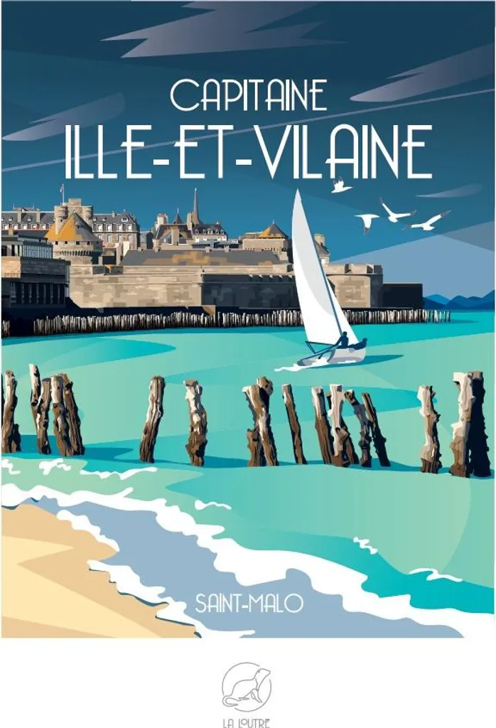Puzzle 1000 pièces Saint-Malo La Loutre - Illustration Capitaine 68x48 cm