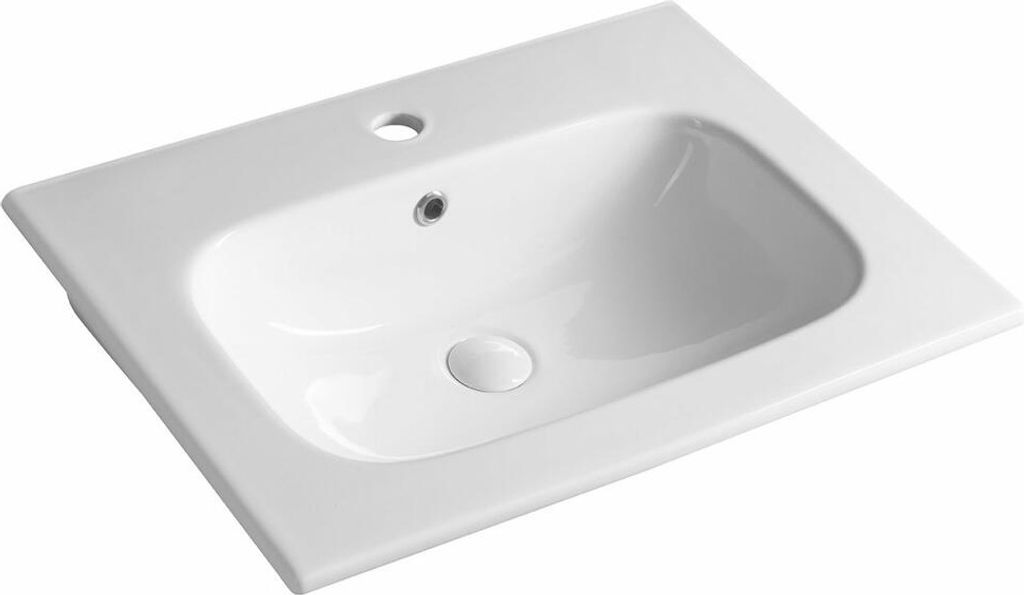 Sapho Sanovit Piedra - Lavabo 61x47 cm, con sfioratore, Immagine del prodotto 
