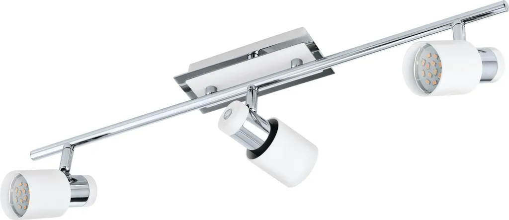 Eglo spot a soffitto, acciaio, GU10, bianco-cromo, 58 x 7 x 16 cm