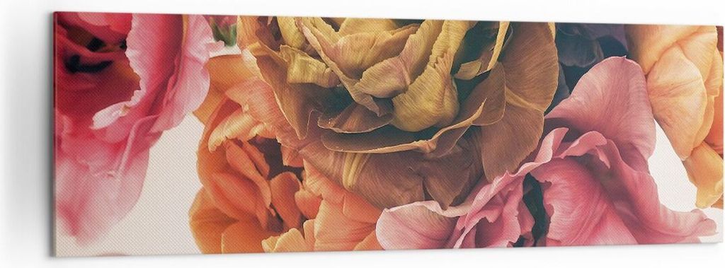Bild auf Leinwand - Leinwandbild - Einteilig - Blumenstrauß Blumen Braut - 160x50cm - Wand Bild - Wanddeko - Wandbilder - Leinwanddruck - Bilder -...