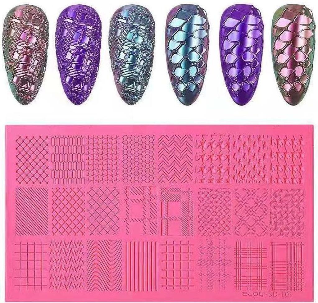 3D-Silikon-Nagelkunst-Formplatte ZJOY-3D-L01