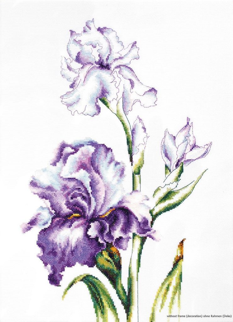 Luca-S Kreuzstich Set "Iris", Zählmuster, 24x38cm