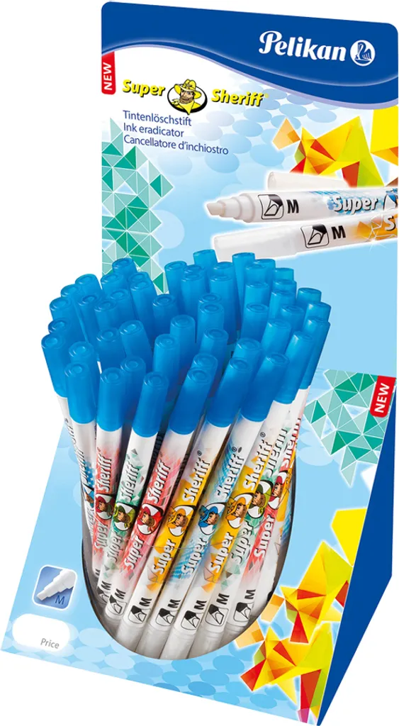Effaceur d'encre réécrivable Pelikan Super Sheriff en pack de 50 stylos