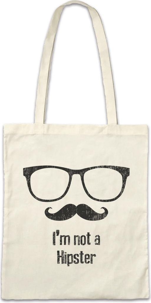 Urban Backwoods I'm Not A Hipster, Stofftasche, Farbe: Beige