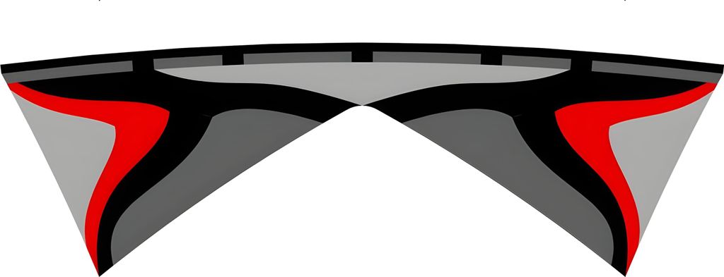 Elliot Drachen Shiva 248 x 82 grau/rot rtf