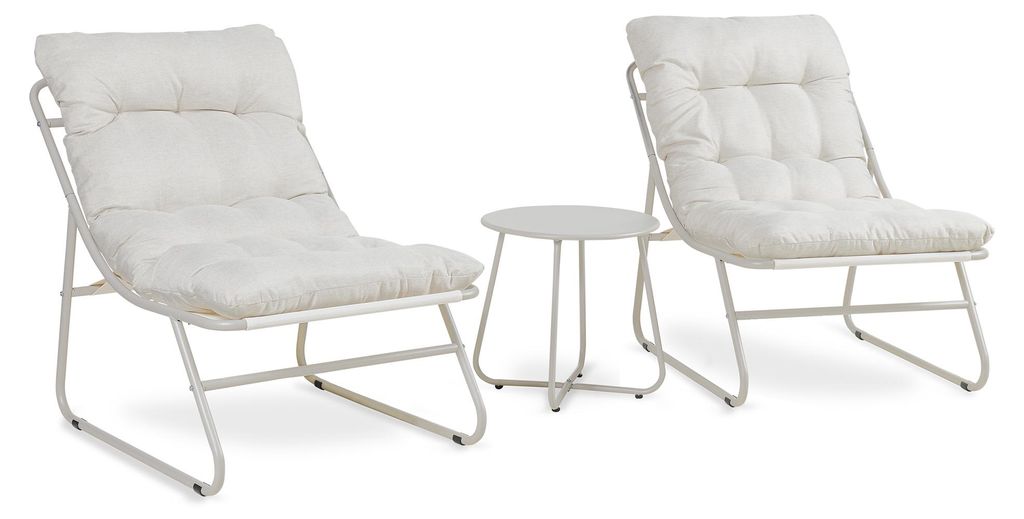 Loungeset 'Malmö' 3-tlg. outdoor Couchtisch mit 2 Sesseln Produktbild 