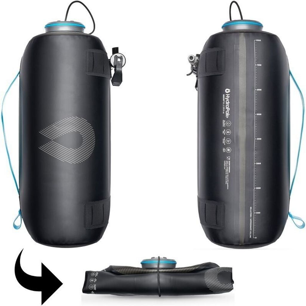 Hydrapak Expedition 8l Softflask Schwarz Schwarz One Size