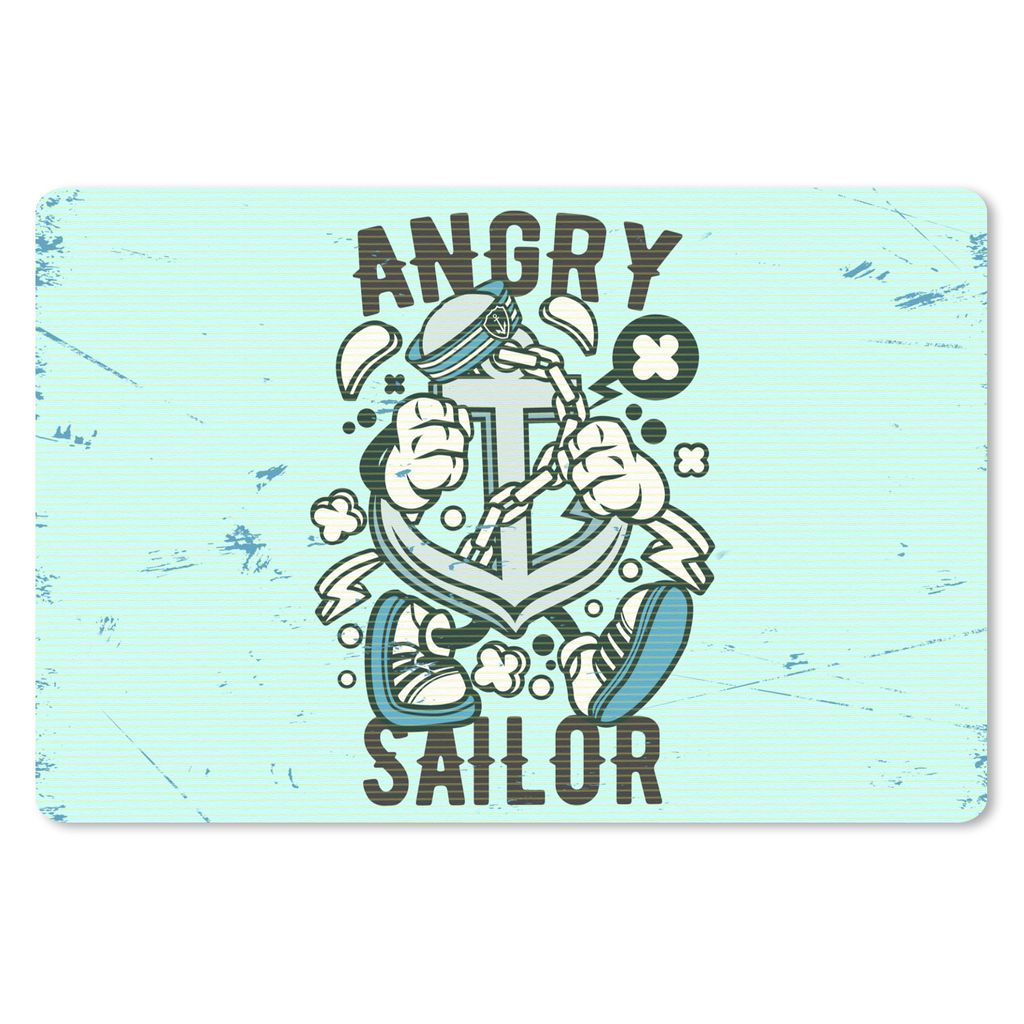 MuchoWow Mauspad Mousepad Anker - Boot - Vintage 27x18 cm - Mousepads - Maus Mat - Pad - Mausunterlage - Büroartikel - Desk Matten