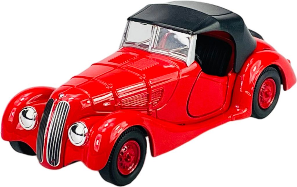 Welly Old Timer BMW 328 Rot mit Dach 1:34-1:39 Die Cast Metall Modell Neu im Kasten 98874