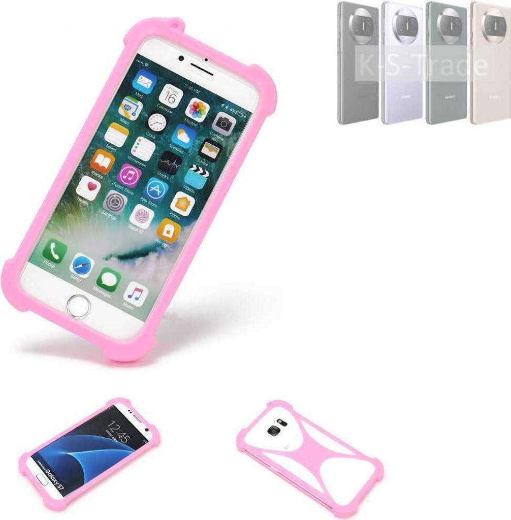 K-S-Trade Handy Hülle kompatibel mit Huawei Mate X3 Schutz Hülle Bumper Silikon Schutz Hülle Cover Case Silikoncase Silikonbumper TPU Softcase