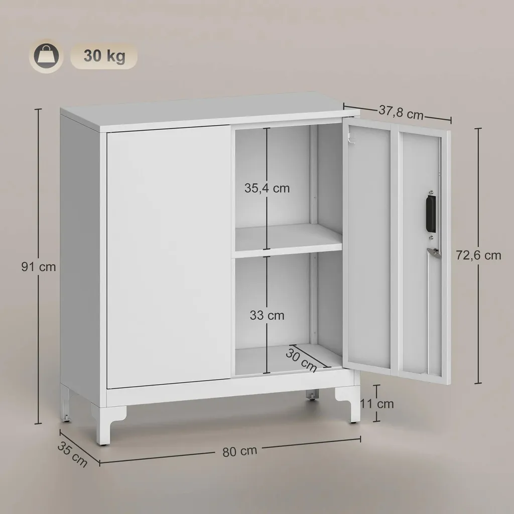 Armoire métallique verrouillable étagère réglable montage simple
