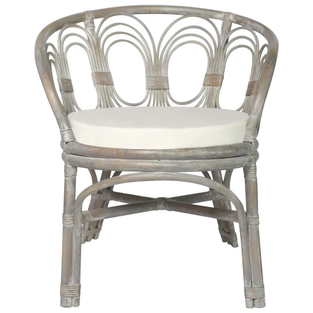 Chaise de salle à manger confortable en rotin pour repas cosy