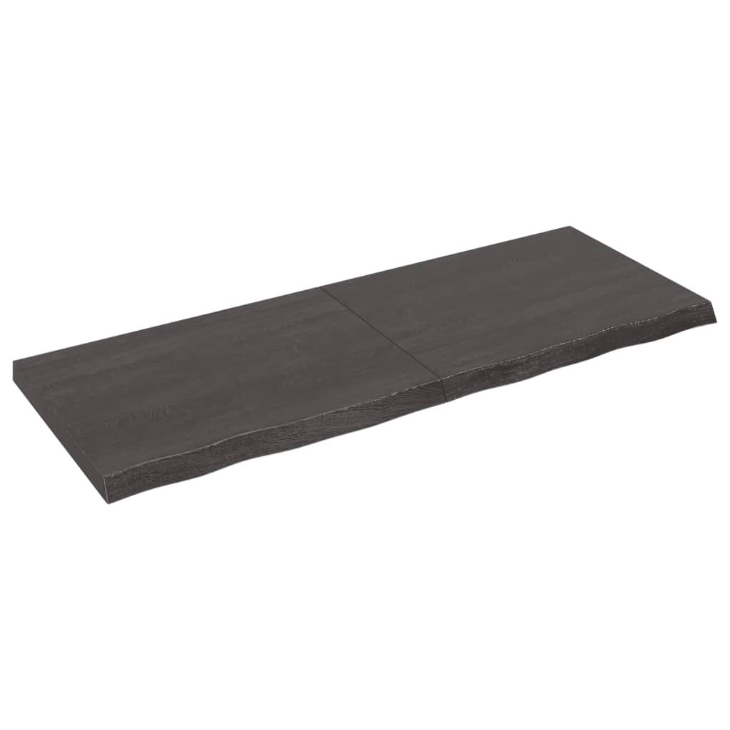 Möbel Tischplatte - elegantes Design - Schreibtischplatte - Dunkelbraun 160x60x(2-6)cm Massivholz Eiche NEU300574 - Tischplatten