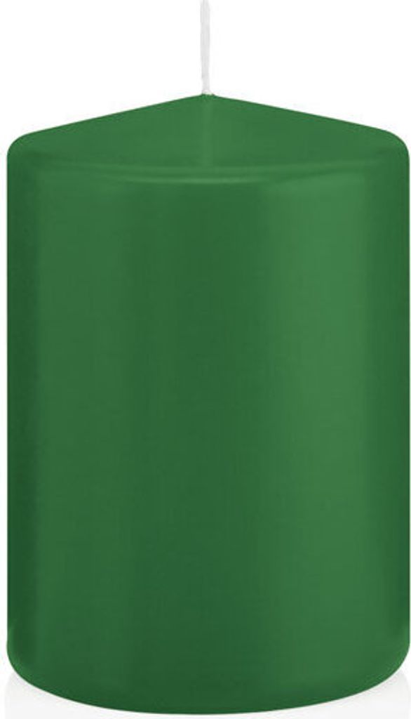 Stumpenkerzen in RAL-Qualität Dunkelgrün Ø 68 x 100 mm, 12 Stück
