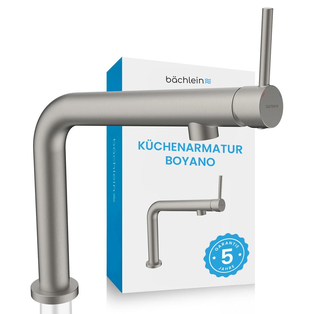 Bächlein Küchenarmatur Boyano (Edelstahl gebürstet) – Produktbild 