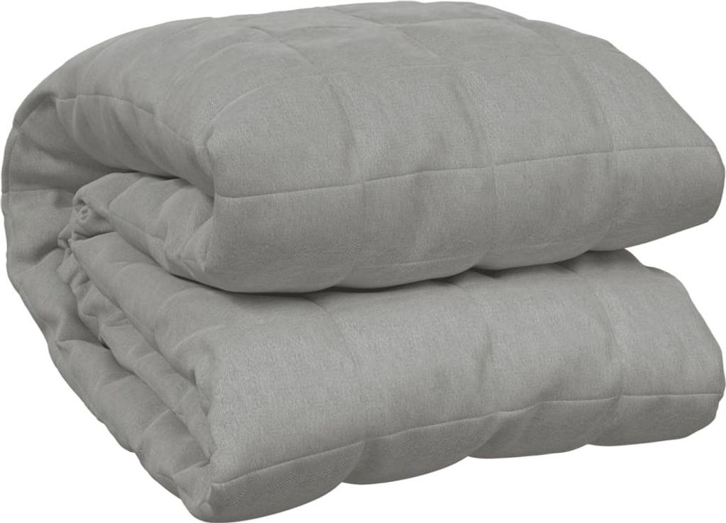 vidaXL Gewichtsdecke Grau 135x200 cm 10 kg Stoff Produktbild 