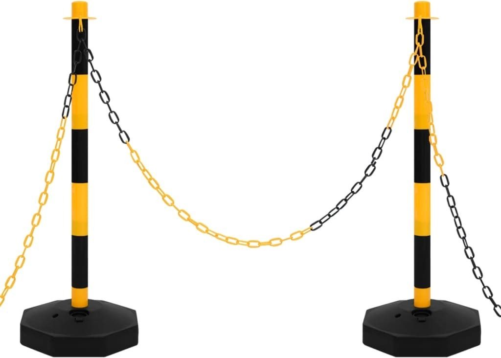 The Living Store Kettenpfosten-Set mit 10 m Kunststoffkette