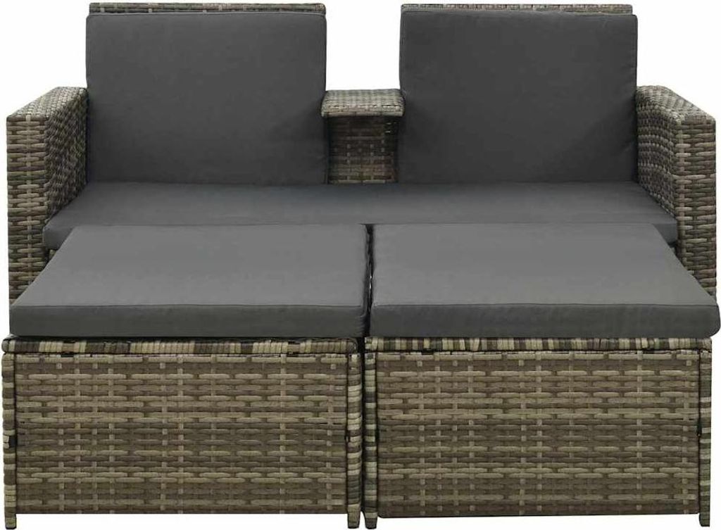 vidaXL 3dílná zahradní lounge souprava s polštáři Poly Obrázek produktu 