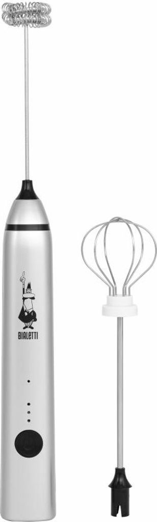 Bialetti Stab-Milchaufschäumer mit zwei Aufsätzen, Produktbild 